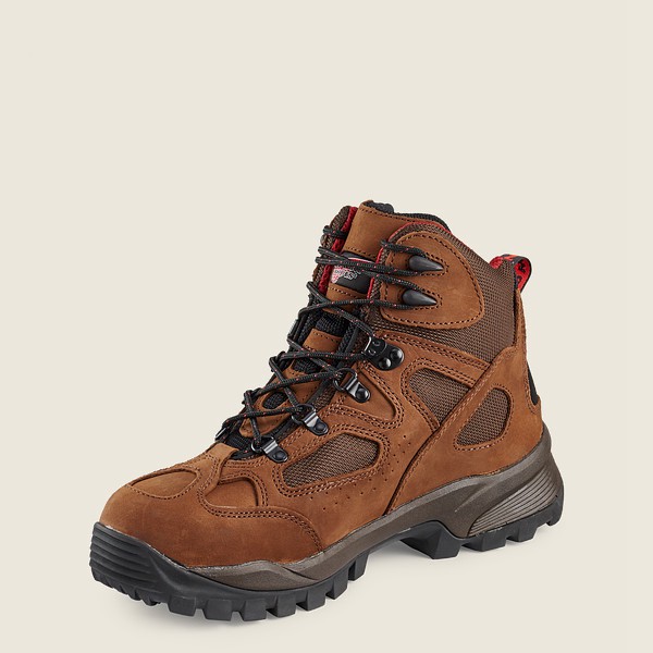 Mens Red Wing Truhiker - 6-inch Waterproof Safety Toe - Hiking Boots Brown - JAP108693